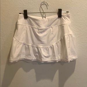 White tennis skort